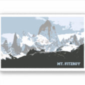 Berg Fitzroy, Patagonien, Argentinien Aufkleber (Vorderseite)