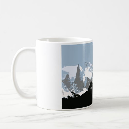 Berg Fitzroy, Patagonien, Argentinien Kaffeetasse (Links)