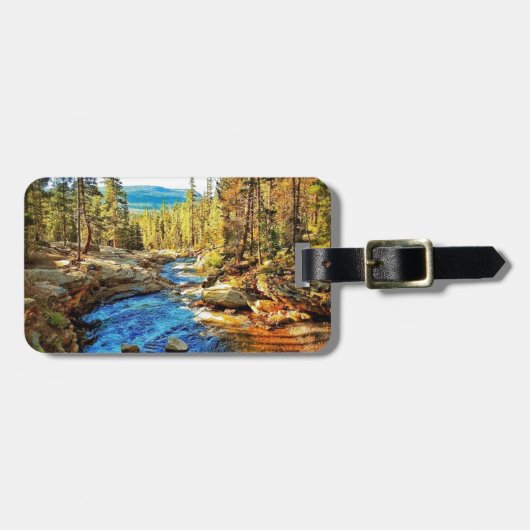 Berg, Fluss-Natur-Szene 05 Gepäckanhänger (Vorderseite horizontal)