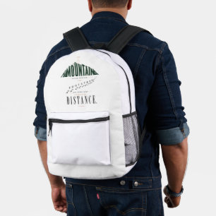 Berg Fußspuren Distanz Zitat Bedruckter Rucksack