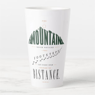 Berg Fußspuren Distanz Zitat Milchtasse