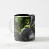 Berg Gorilla und Silverback Zweifarbige Tasse (Vorderseite Links)