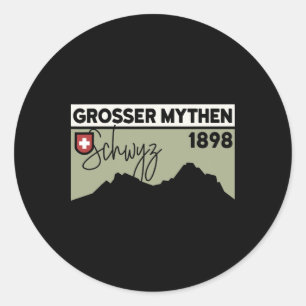 Berg Grosser Mythen Wanderung Mountainbiken Schwei Runder Aufkleber