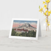 Berg-Haube, Oregon - Ansicht des neuen Timberline Karte (Gelbe Blume)