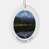 Berg-Haube reflektiert im See Keramik Ornament (Rechts)