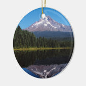 Berg-Haube reflektiert im See Keramik Ornament (Links)