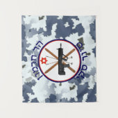 Berg Hermon Skipatrol - Schneedecke Camouflage Wandteppich (Vorderseite)