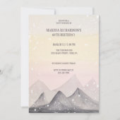 Berg Hochlandschaft Wasserfarbe Handgestrichen Einladung (Vorderseite)