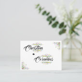 Berg | Hochzeit von Wildblumen Platzkarte (Stehend Vorderseite)