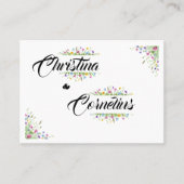 Berg | Hochzeit von Wildblumen Platzkarte (Vorderseite)