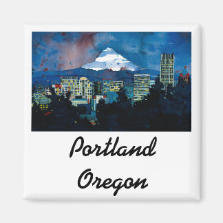 Berg Hood im Winter Magnet