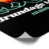 Berg Idaho Skifahren Snowboarden Bär Poster (Ecke)