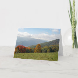 Berg in der Herbst-Anmerkungs-Karte Karte