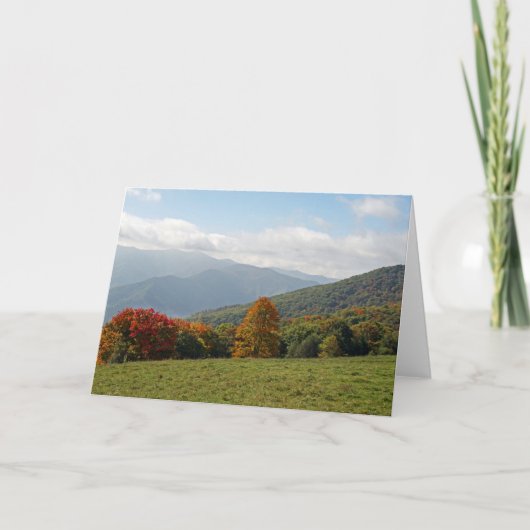 Berg in der Herbst-Anmerkungs-Karte Karte (Vorderseite)