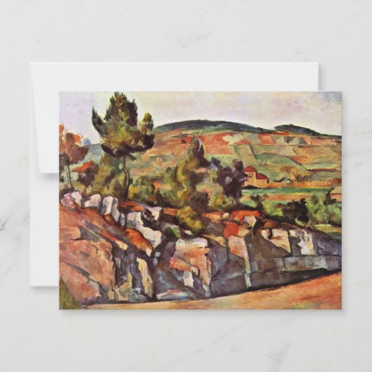 Berg in der Provence von Paul Cézanne Einladung (Vorderseite)