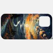 Berg in Pointillism iPhone / iPad Gehäuse Case-Mate iPhone Hülle (Rückseite (Horizontal))