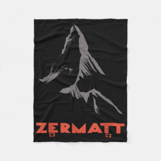 Berg in Zermatt, Wallis, Schweiz Fleecedecke