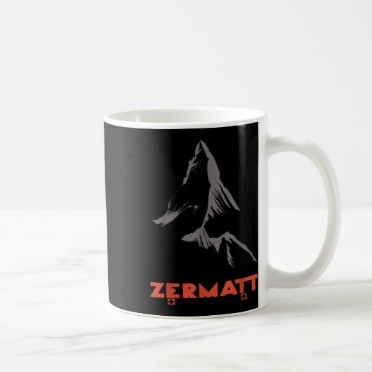 Berg in Zermatt, Wallis, Schweiz Kaffeetasse (Rechts)