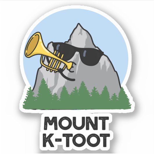 Berg K-Toot Funny Mountain Pub Aufkleber (Vorderseite)