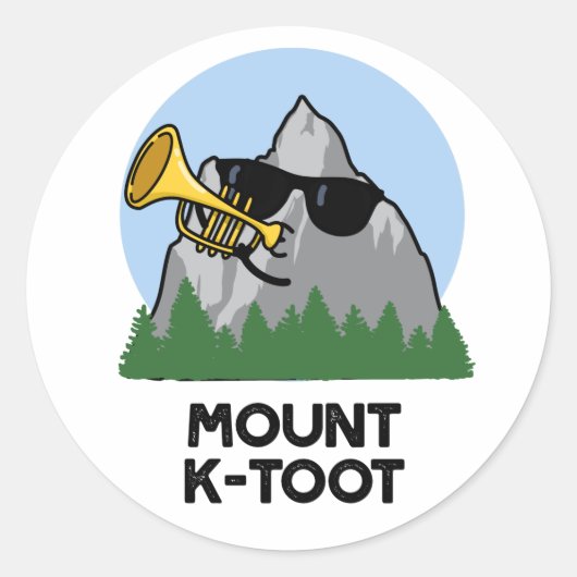 Berg K-Toot Funny Mountain Pub Runder Aufkleber (Vorderseite)