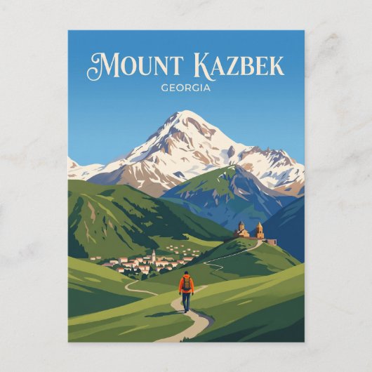 Berg Kasbek Georgien Postkarte (Vorderseite)