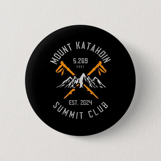 Berg Katahdin Bergwandern Est 2024  Button (Vorderseite)