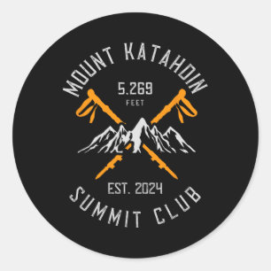 Berg Katahdin Bergwandern Est 2024 Runder Aufkleber