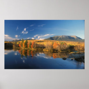 Berg Katahdin und Longfellow Gebirgsherbst Poster