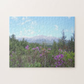 Berg Katahdin und Wildblumen Puzzle (Horizontal)