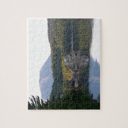 Berg Katahdin vom Rainbow See Puzzle (Vertikal)