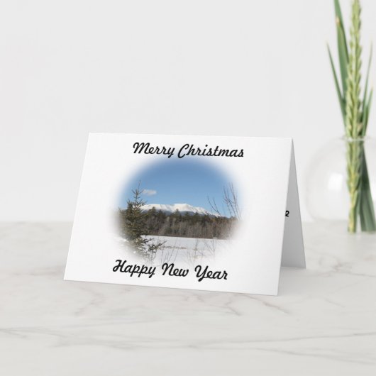 Berg Katahdin Weihnachtskarte Feiertagskarte (Vorderseite)