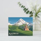 Berg Kazbek Georgien Postkarte (Stehend Vorderseite)