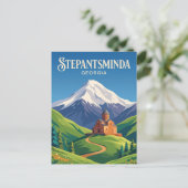 Berg Kazbek Georgien Postkarte (Stehend Vorderseite)