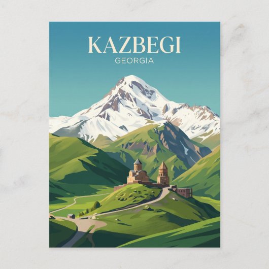 Berg Kazbek Georgien Postkarte (Vorderseite)