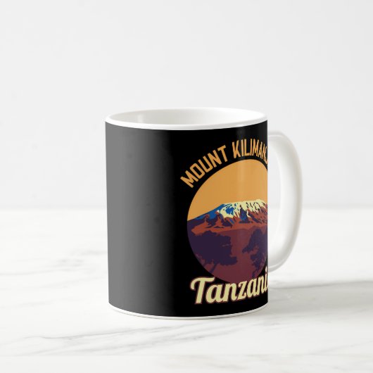 Berg Kilimanjaro Bergsteigen Expedition Expl Kaffeetasse (VorderseiteRechts)