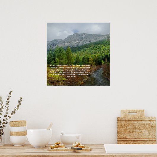 Berg klettern poster (Küche)