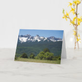 Berg landschaftliches leeres Notecard Karte (Gelbe Blume)