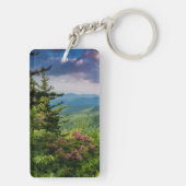 Berg Laurel bei Sonnenaufgang Schlüsselanhänger (Rückseite)