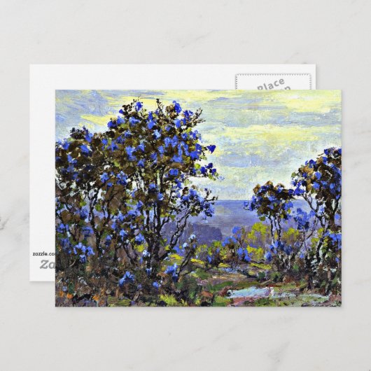 Berg Laurel in Bloom, Kunstmalerei Postkarte (Vorne/Hinten)