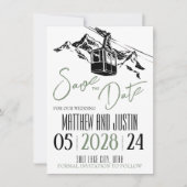 Berg Liebe Sage Green Save The Date (Vorderseite)