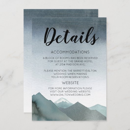 Berg-Lieben Begleitkarte (Vorne/Hinten)