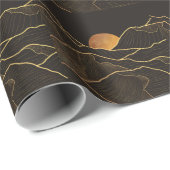 Berg Luxus: Goldene Linie Elegante Geschenkpapier (Rolleneckpunkt)