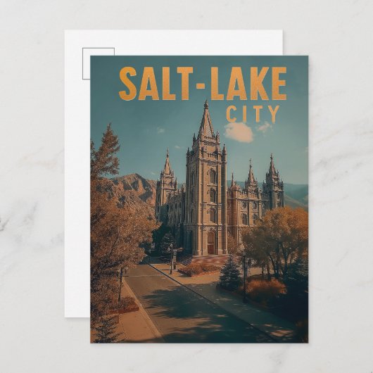 Berg Majestät: Salz Lake City Postkarte (Vorne/Hinten)