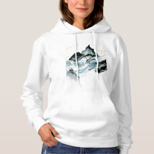 Berg-Malerei Damen Kapuzenpullover Hoodie