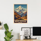 Berg Manaslu Nepal V01 Poster (Heimbüro)