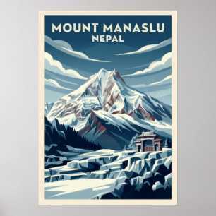 Berg Manaslu Nepal V02 Poster