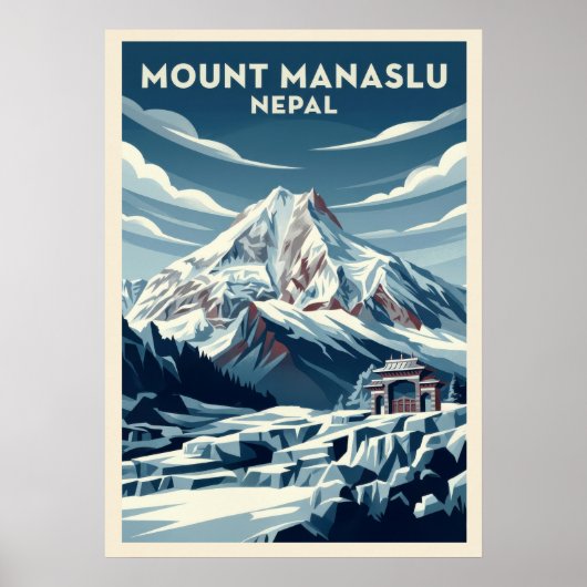 Berg Manaslu Nepal V02 Poster (Vorne)