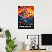 Berg Manaslu Nepal V03 Poster (Heimbüro)