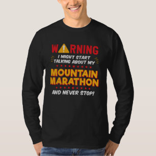 Berg-Marathonläufer-Witz-Grafik T-Shirt