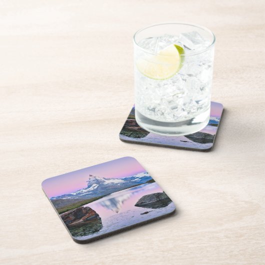 Berg Matterhorn in Zermatt, Schweiz Getränkeuntersetzer (Rechte Seite)